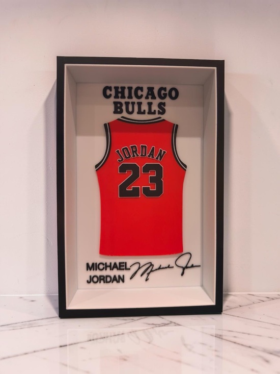 Generic Other - Michael Jordan Jersey Display | Chicago Bulls Decor |Fan Gift | MJ Wall Art